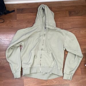 Brandy Melville zip up hoodie green
